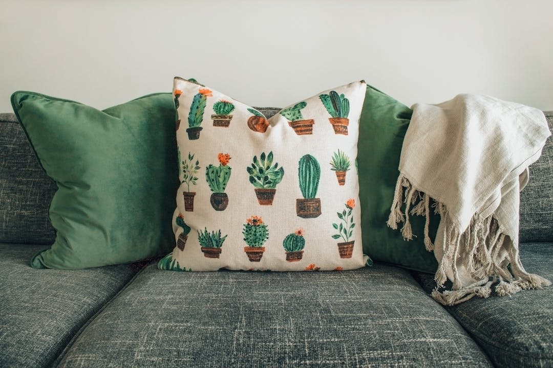 Woven linen throw pillow cover