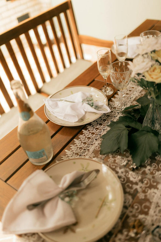 Woven linen table runner
