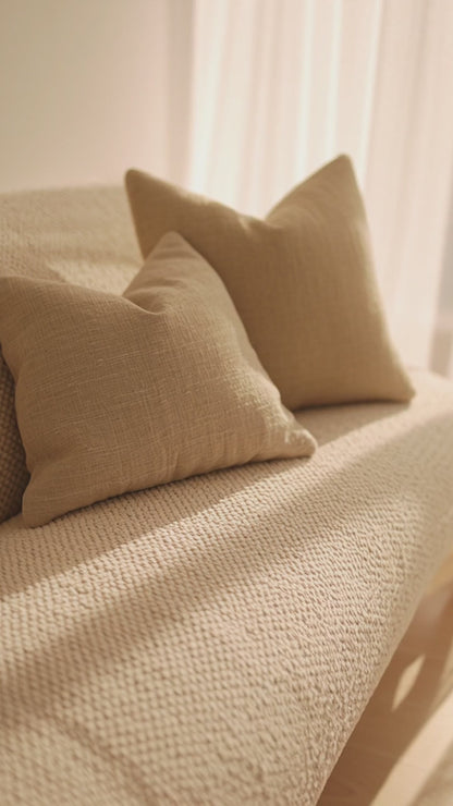 Casanuvi Woven Linen Throw Pillow Cover